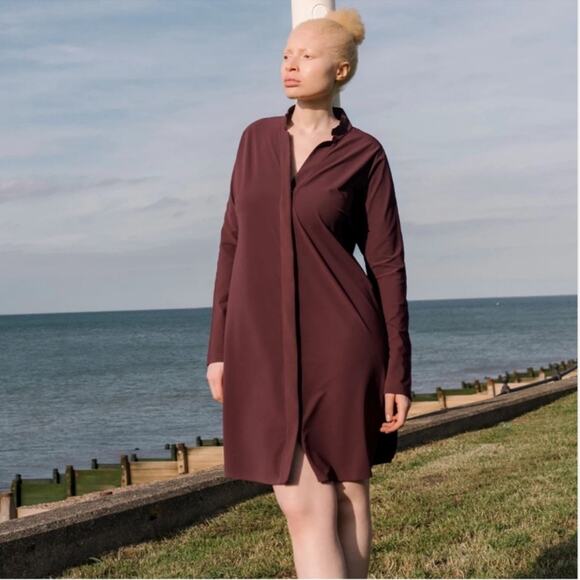 ADAY Something Borrowed Jetset Dress Merlot Red - Picture 1 of 10